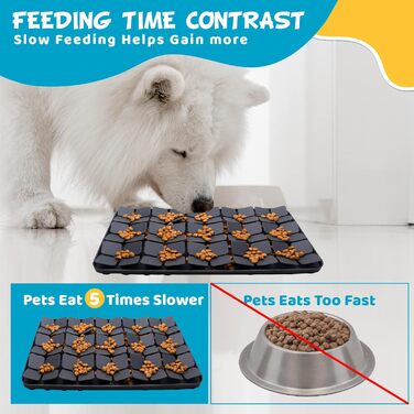 Силіконова килимок-нюхалка для собак середнього розміру, сприяє повільному годуванні та стимуляції інтелекту