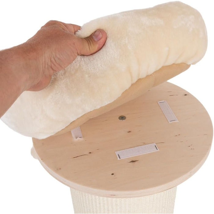 Дряпка для котів Natura Paradise Jasmine з кріпленням до стіни | Дряпка-дерево | Висота 136 см (S, Кремовий)