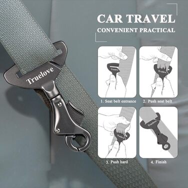 Покращений собачий нашийник-пояс з безпечною пряжкою, універсальний для авто, фіолетовий (TLM1993-Сірий)