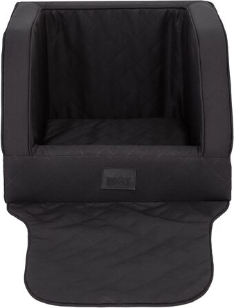 Автокрісло для собак, переноска для собак, лежанка для собак, переноски для тварин, для заднього сидіння, ковдра для собак, корзина для собак, лежанка для котів, для маленьких собак (46x46x31 см), чорний колір