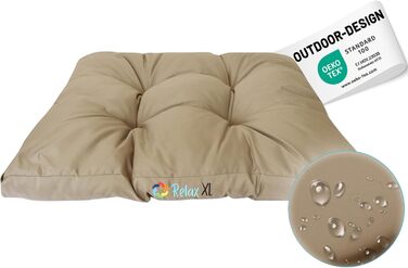 Легке собаче ліжко MAILO M, тауп, 75x50 см, зручна наповнювач з волокон, пральне, стабільне MAILO Тауп