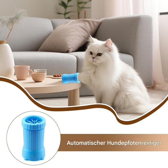 Автоматичний мийник лап для собак та котів Buddy Muddy | USB-зарядка, портативний, для малих та середніх порід, блакитний