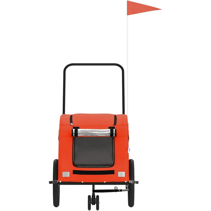 Причіп для собак Robuster Oxford, залізний, з ПВХ, вантажопідйомність 45 кг, Model93989 (Помаранчевий, 68 x 137 x 72 см)