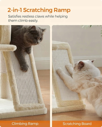 Комплекс для котів: дряпалка, будинок-будка та лежанка, 107 см