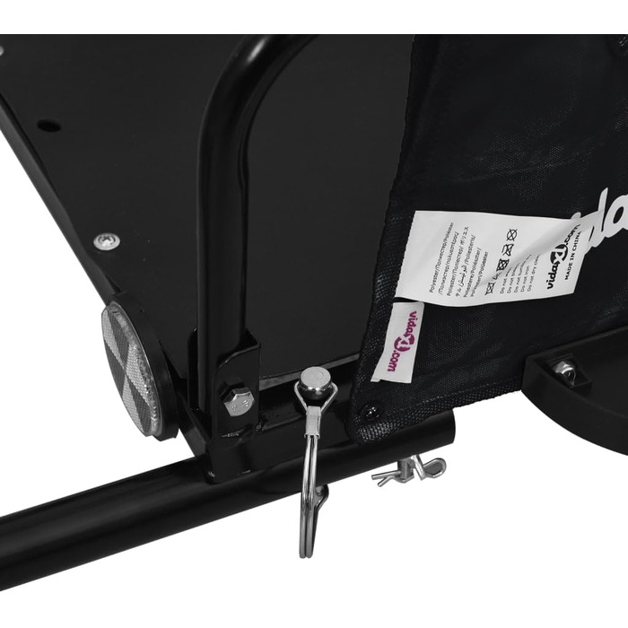 Причіп для велосипеда, вантажний, чорний, 122 x 53 x 33 см