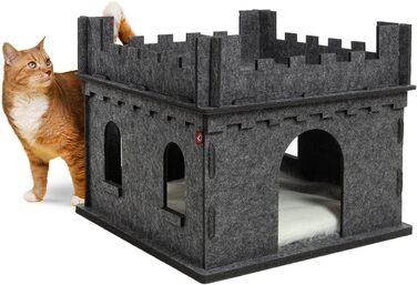 Котячий будиночок з фетру CanadianCat Company Felty Fort, люксова котяча печера та ліжко