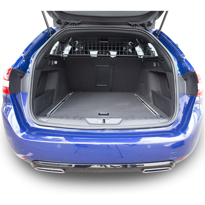 Сітка для собак Travall, сумісна з Peugeot 308 SW (2013-2021), без панорамного даху. Міцний захист вантажного відсіку, багажу, розділення вантажного простору. Виготовлена з високоміцної сталі.