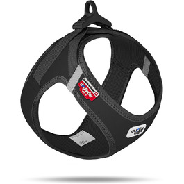 Шлейка-жилетка для собак curli Clasp Softshell чорна XL – м'яка, дихаюча, водовідштовхувальна