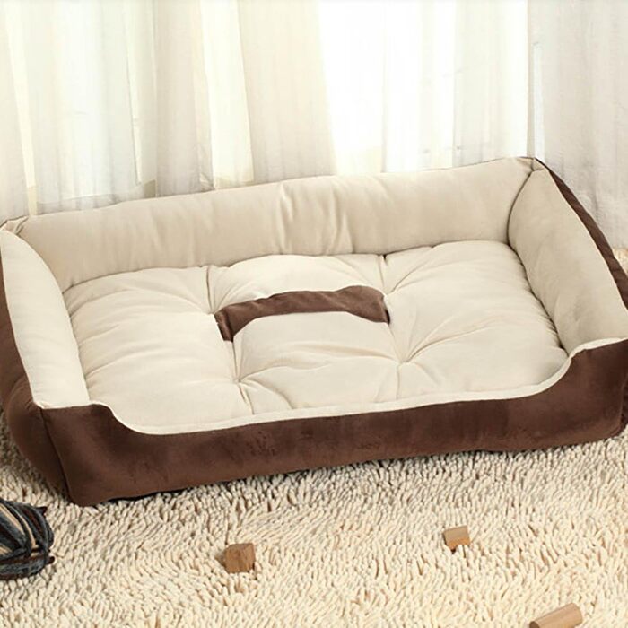 Ліжко для собак Cozy, м'яке ліжко для цуценят та собак, коричневий колір, розмір XS