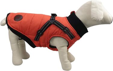 Водонепроникний теплий одяг для собак з інтегрованим шлейкою: тепла жилетка для цуценят та собак середніх розмірів