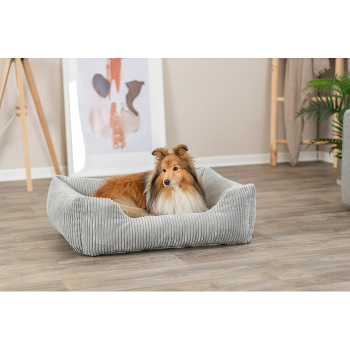 Ортопедичне ліжко для собак TRIXIE Vital Jonna, 60x50 см, сірий колір - м'яке ліжко з Memory Foam для старших собак, захищає суглоби, комфортне та розслаблююче