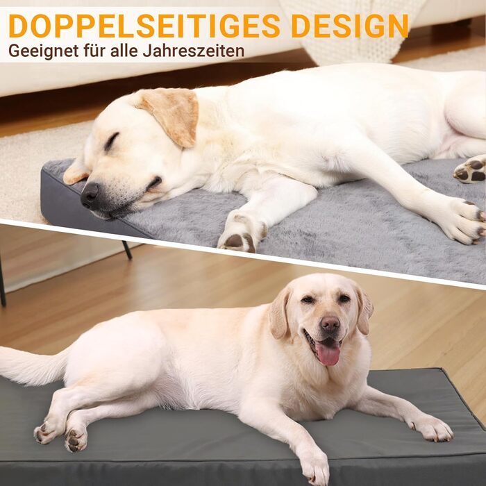 Ортопедичний лежак для собак Grosse Hundesofa: м'який та зручний, еліптичний, водонепроникний, антиковзкий, стійкий до укусів, лежанка для собак, подарунок для любителів тварин (XL-88)