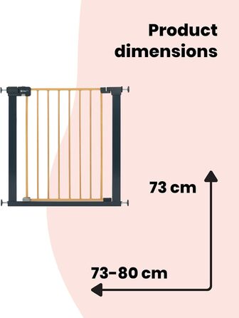 Захисні ворота для дітей Safety 1st Easy Close Wood, автоматичне закриття, без свердління, 73-80 см (розширюються до 136 см), білий