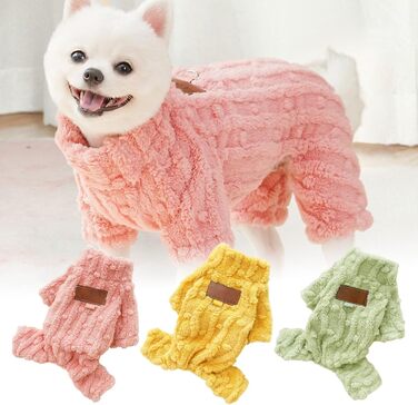 Тепла зимова куртка для собак, пуловер, флісовий костюм на осінь-зиму, для чотирилапих, теплий та м'який, костюм для цуценят, затишний одяг для маленьких та середніх розмірів (A, XS) XS A