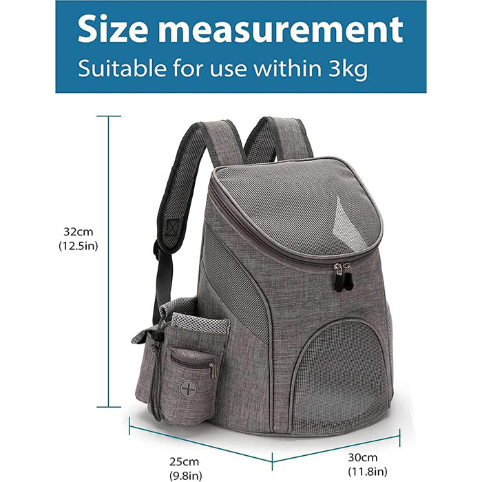 Сумка-переноска для котів та собак Lucang з блискавкою, верхня відкривання, подвійна плечова та ручка, легка, розкладається, для перенесення тварин (чорний/червоний, сірий S)