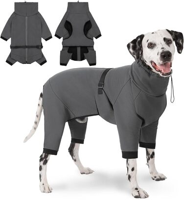 Водонепроникний теплий зимовий одяг для собак: куртка, пуловер, дощовик для малих та середніх порід (сірий)