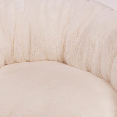 Кругле ліжко для собак Wallace & Jones Grace - зручний лежак для собак середніх порід | М'яке ліжко з бортиками, неслизьке | Колір коричнево-бежевий | Розмір M | 60 x 60 x 18 см