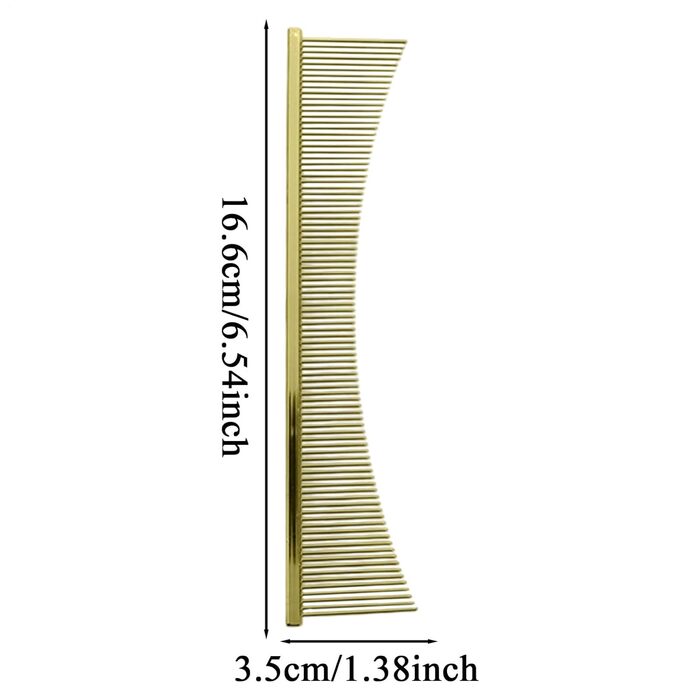 Щітка для котів Flohkamm - догляд за шерстю, аксесуари для домашніх тварин. Підходить для собак старшого віку, довгошерстих порід, цуценят. Для щоденного використання, сезон линьки (золота)