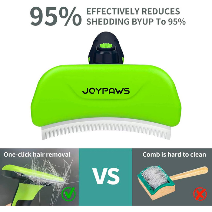 Щітка для видалення шерсті домашніх тварин: професійний інструмент для собак та котів з нержавіючої сталі (великий)