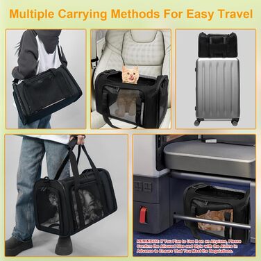 Транспортна сумка для кота та собаки 51x33x33 см. Складана переноска для тварин до 7,5 кг. Підходить для котів, собак, цуценят, маленьких та середніх порід. Ідеальна для подорожей на авто.