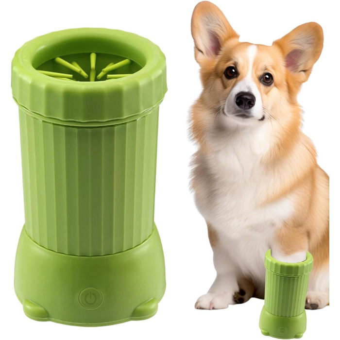 Автоматичний мийник лап для собак, USB-зарядка, для дому, зелений