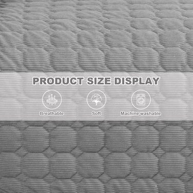 Чохли для дивану LiveGo для домашніх тварин, килимки для лежанок собак, знімні, м'які, сірого кольору (90x90x12 см)