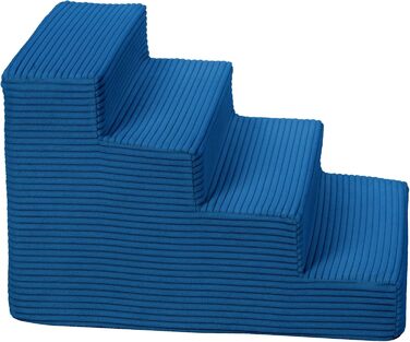 Сходинка для собак Velinda з 4 сходинками, також підходить для котів. Допомагає домашнім тваринам легко підніматися. Матеріал: пінопласт, колір: темно-синій (Cord)