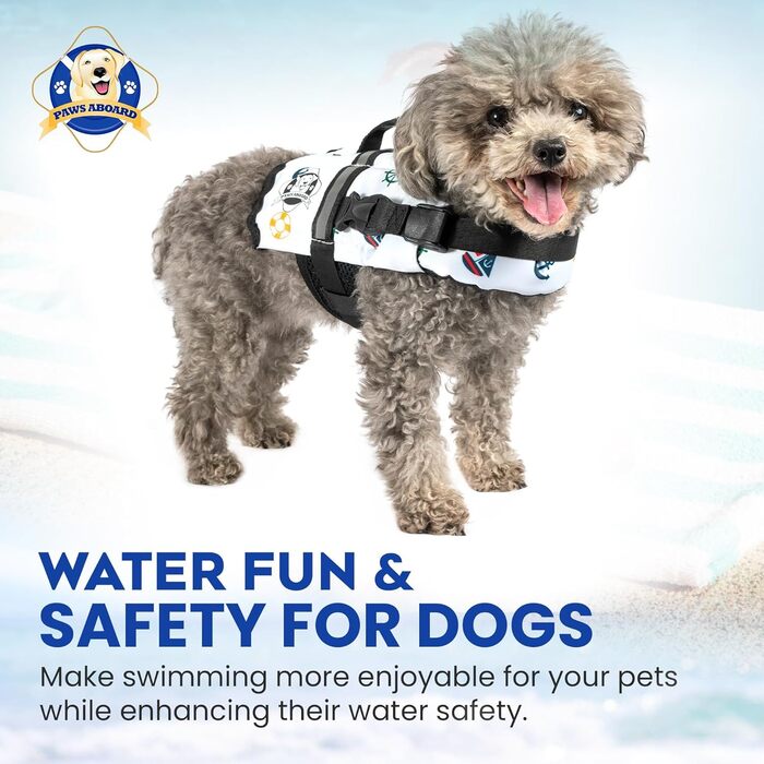 Жилет для плавання собак Paws Aboard – регульований, світловідбиваючий, зручний, різні кольори та розміри XXS-XL