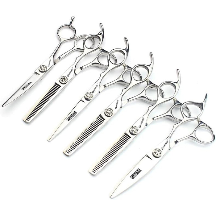 Професійний набір перукарських ножиць 6 дюймів, нержавіюча сталь, мультифункціональний (3 шт.)