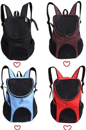 Рюкзак для собак і котів, переноска для тварин, рюкзак для собак до 4 кг, чорний (для подорожей, піших прогулянок, кемпінгу)