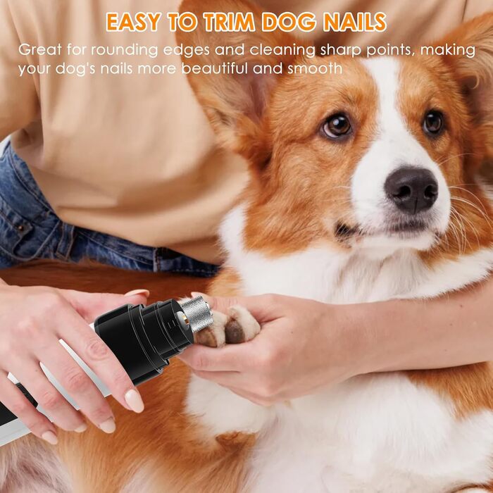 Електричний точило для собачих кігтів Krallenschleifer, USB, тихе точило для собак та котів великих, середніх та малих порід