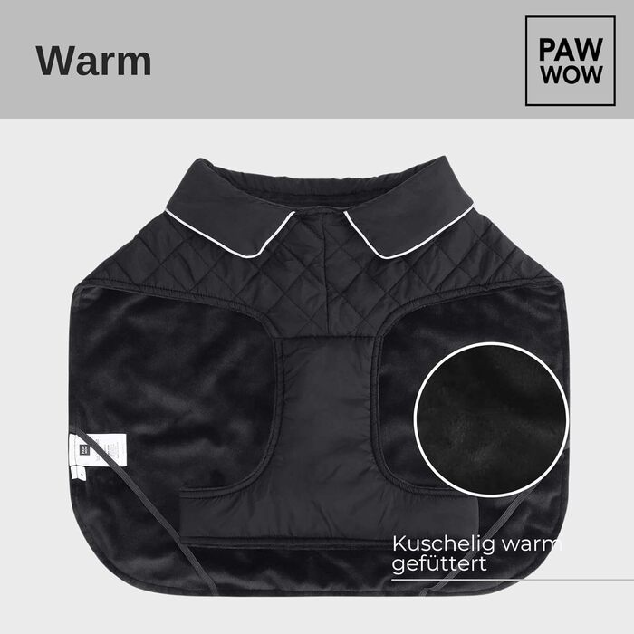Зимовий теплий одяг для собак | Куртка для собак з захистом живота та застібкою-липучкою (S, Чорний)