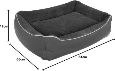 Ліжко для собак та котів Sogni E Capricci, 48x42x16 см, сірий колір, NUVOLA