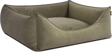 Крісло-ліжко для собак Dreamy з мікрофібровим покриттям, ортопедичне, з віскоеластичною піною (110x90 см, стандартна піна, зелений)