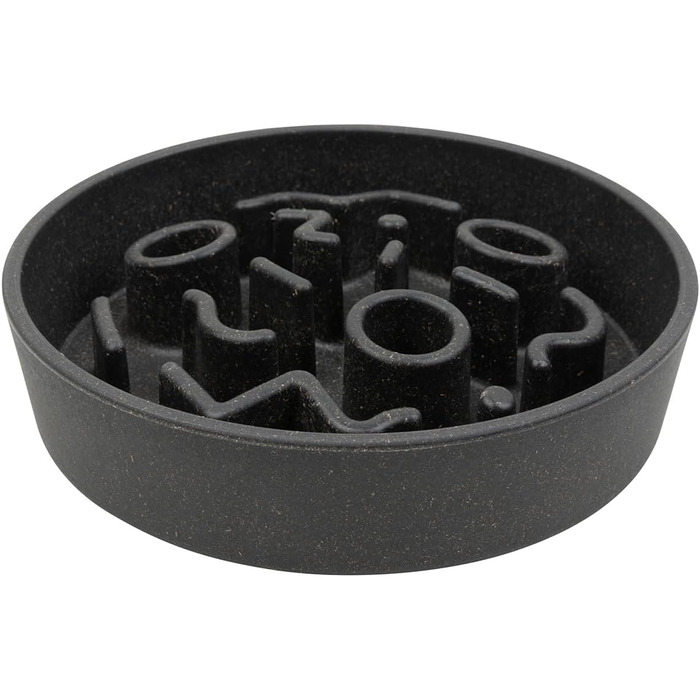 Місцевий район 70 - Повільний годівник для собак з бамбука - діаметр 28 см, висота 17 см (темно-сірий)