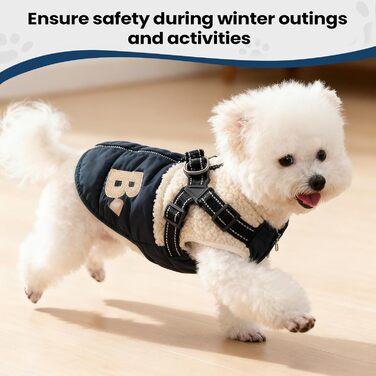 Зимовий теплий одяг для собак | Куртка з флісовою підкладкою для тварин з отвором для шлейки | Для маленьких та середніх собак, підходить для прогулянок, спорту та походів, рожево-білий (зелено-білий)