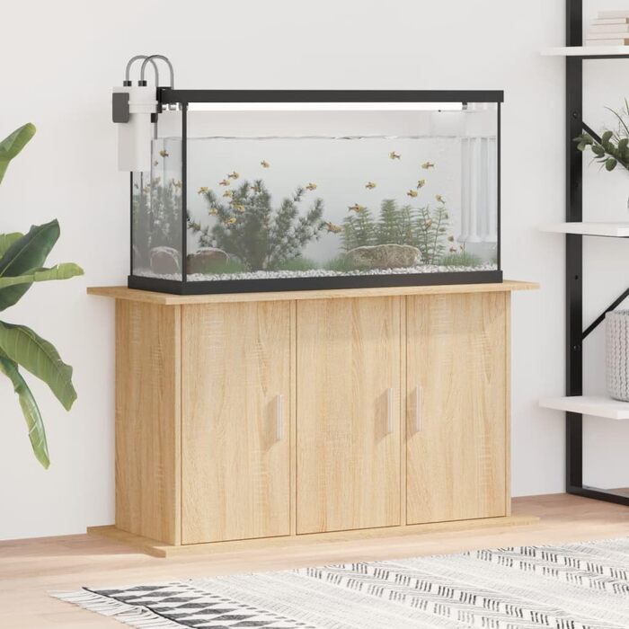 Тумба для акваріума ZEYUAN Sonoma дуб 101x41x58 см, деревостружкова плита, акваріумна підставка, шафа для акваріума