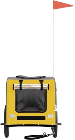 Festnight Причіп для велосипеда, переноска для собак, вантажний причіп для велосипеда, 45 кг, 125 x 64 x 66 см, сірий та чорний