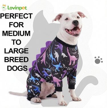 Комбінезон для собак великих порід LovinPet: дихаючий, з UV-захистом, антибактеріальний, для відновлення після операцій, зелено-оранжевий, XXX-Large