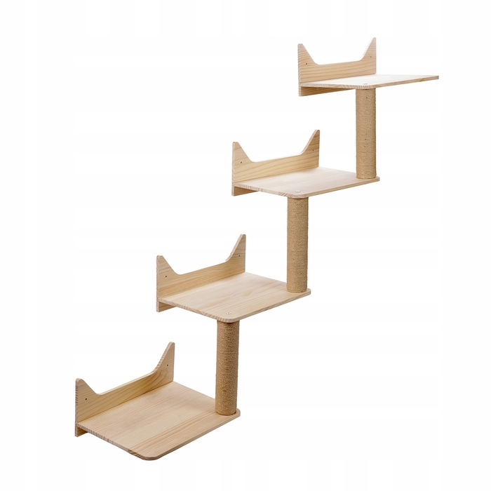 Настінний будиночок для котів Jumi XL, дерев'яний, колір бежевий екру