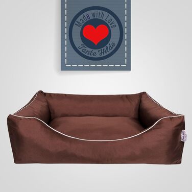 Танте Гільде лежанка для собак Нордерней XXXL (120x90x25) Колір: Коричневий – Миється, Міцна та Зручна лежанка для собак & Кошик для собак різних розмірів – Ідеально для великих собак, наприклад, німецька вівчарка, Ріджбек. Розміри: 120 x 90 x 25 см