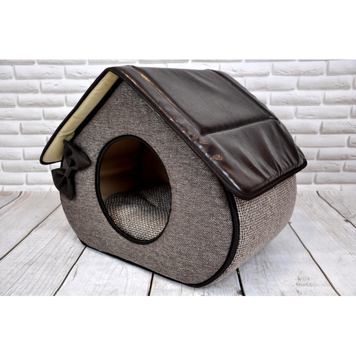 Ліжко-будиночок SjestaPupila для собак та котів, розмір S (30x30 см)