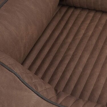 Ортопедичне ліжко для собак Knuffelwuff Tampa з лазерного тиснення на штучній шкірі XXL, 120 x 85 см (L 105 x B 75 x H 25 см, Коричневе)