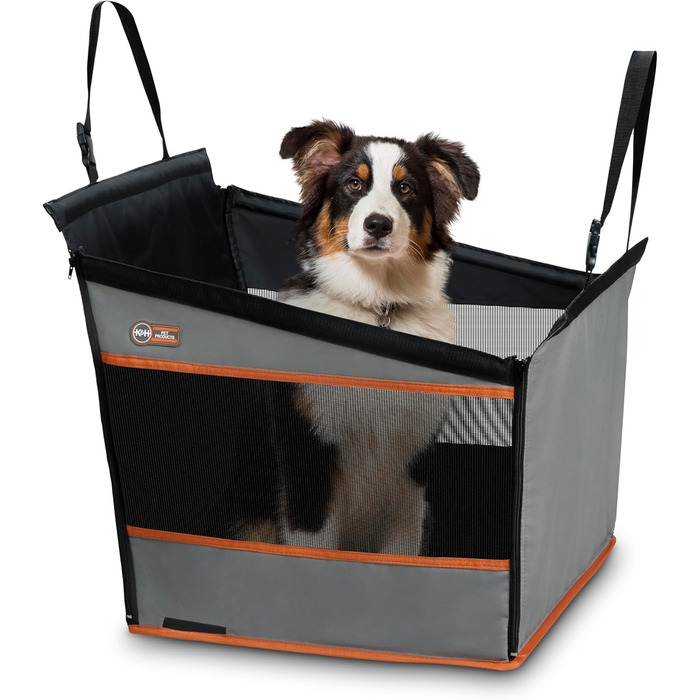 Автокрісло для собак K&H Pet Products Buckle N' Go, велике, сіре, 53 x 48 x 48 см