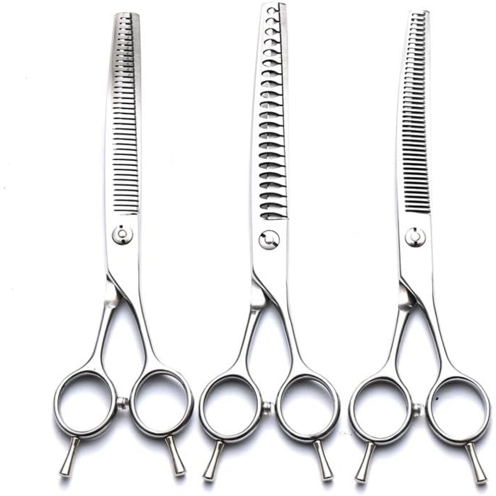 Випрямляюча ножиця для собак і котів 7.0 дюймів, професійна, з регулюванням натягу (55%)