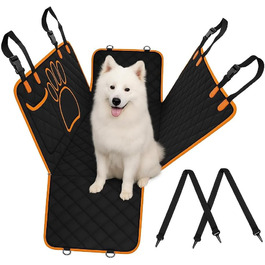 Захист для автосидіння для собак GlobalTrend – водовідштовхувальний, нековзний, 4-в-1 з боковими захистами, захистом від подряпин та кишенями – для собак будь-якого розміру