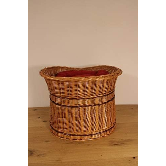 Дерев'яний кігтеточка-кімната для котів з подушками, кімната для собак, корзина для котів з ротангу, натуральний дизайн