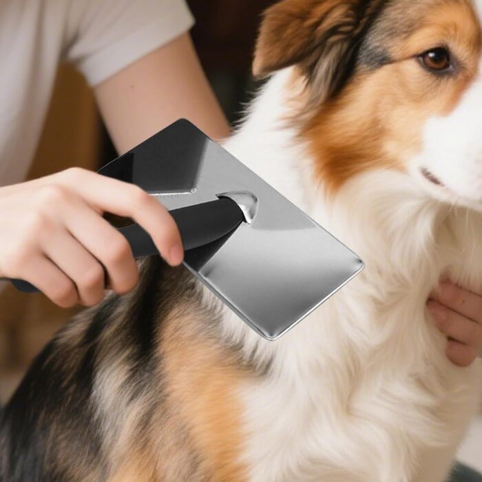 Щітка для грумінгу собак та котів, гребінець для видалення підшерстка, інструмент для догляду за шерстю, металеві щетинки