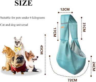 Транспортна сумка для собак і котів на плечі - дихаюча Outdoor сумка для прогулянок, подорожей (Hellbalu)
