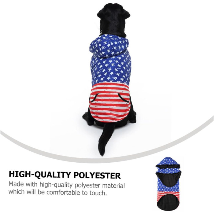 Теплий зимовий халат для собак Alasum з капюшоном, XL, дихаючий - для великих собак